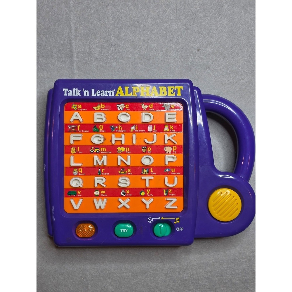 Vintage Talk 'n Learn Alphabet Interactive Toy - Purple - Tested & Working